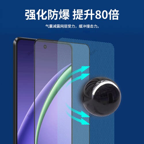 适用OPPOK13TurboPro钢化膜PLM110手机oppo贴膜高清opk抗蓝光防爆oppk全屏opopk刚化0pp0ppok黑边保护oppop - 图1