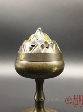 仿古纯铜博山炉家用室内香炉线香炉焚香炉家用盘香薰香炉创意