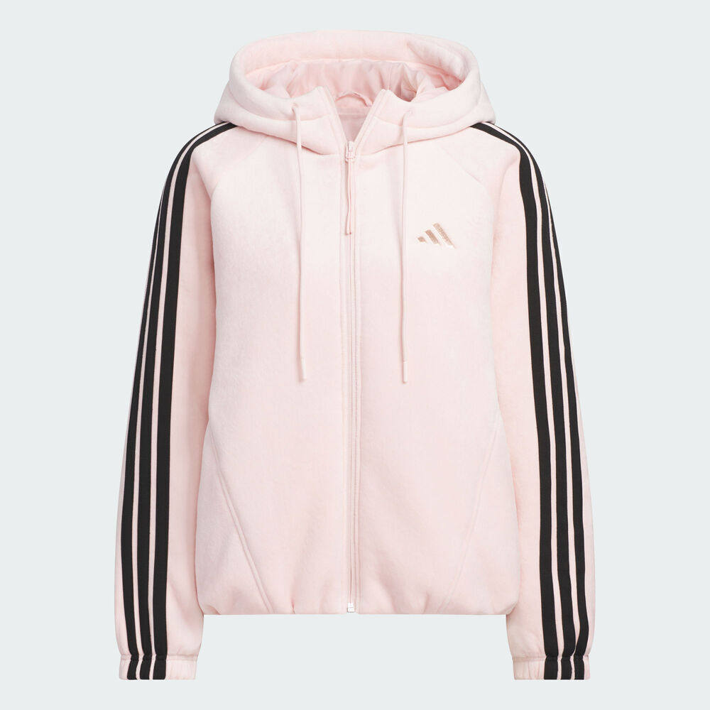 滔搏adidas阿迪达斯女子三条纹连帽宽松运动健身夹克外套KB7605,淘宝优惠券,粉丝福利购,淘宝优惠卷