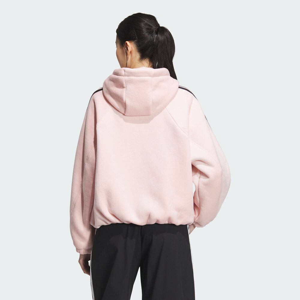 滔搏adidas阿迪达斯女子三条纹连帽宽松运动健身夹克外套KB7605,淘宝优惠券,粉丝福利购,淘宝优惠卷