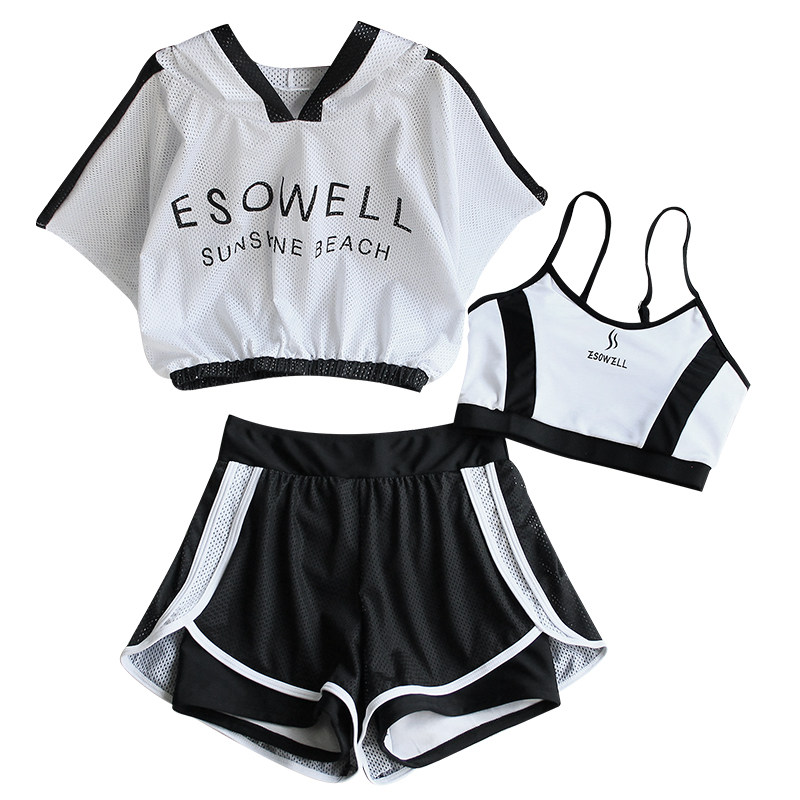 游泳衣女士分体式保守泳裤夏学生游泳馆显瘦遮U肉沙滩运动泳装,淘宝优惠券,粉丝福利购,淘宝优惠卷