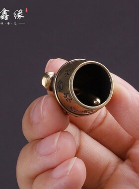 纯铜十二生肖鼠牛虎兔龙蛇马羊猴鸡狗猪铜铃铛钥匙扣挂件微雕包挂