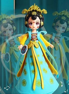 西安文创网红四大美人音乐不倒翁小姐姐大唐不夜城摆件纪念品礼物
