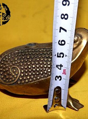 纯铜摆件金蟾水滴黄铜文房水滴砚滴办公室用品家居装饰品摆件礼品