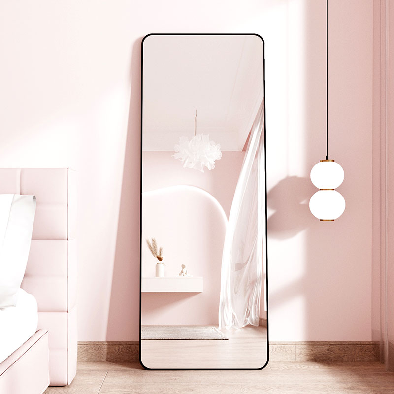 全身落地镜家用女生卧室网红设计感试衣换衣镜子挂墙式立体全身镜 - 图0