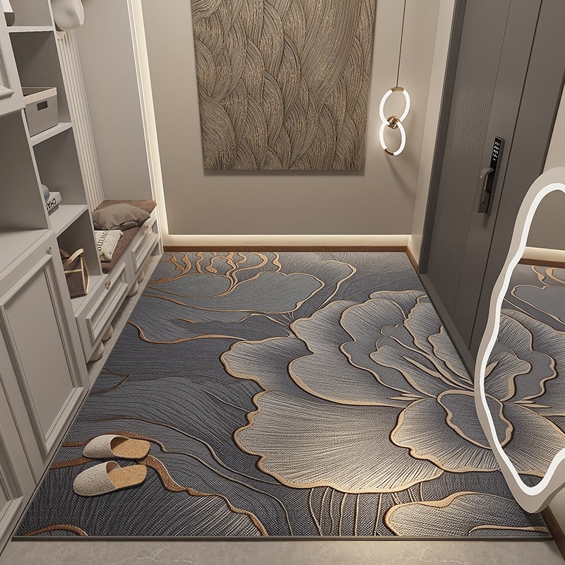 入户门地垫轻奢高端可裁剪地毯北欧复古门垫进门家用玄关客厅脚垫 - 图2