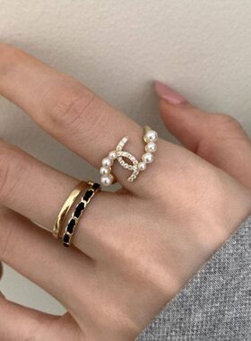 适合手粗的戒指女粗胖手大号大码戒指女胖mm粗手指戒指女高级感