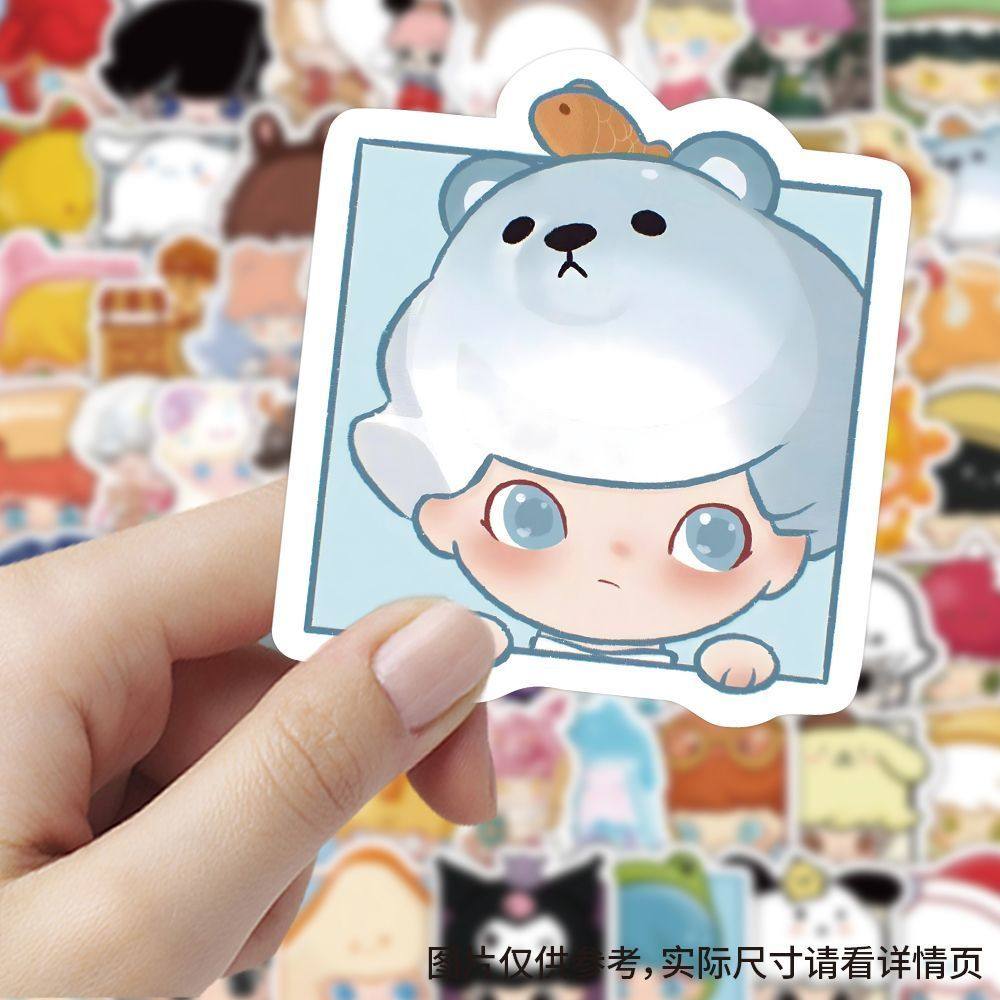 400张Dimoo泡泡贴纸马特卡通可爱人物高颜值周边装饰防水贴画diy,淘宝优惠券,粉丝福利购,淘宝优惠卷