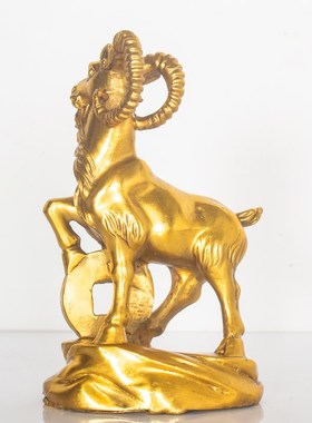 纯黄铜羊摆件金钱羊铜工艺生肖羊属羊摆设发财羊家居装饰摆设礼品