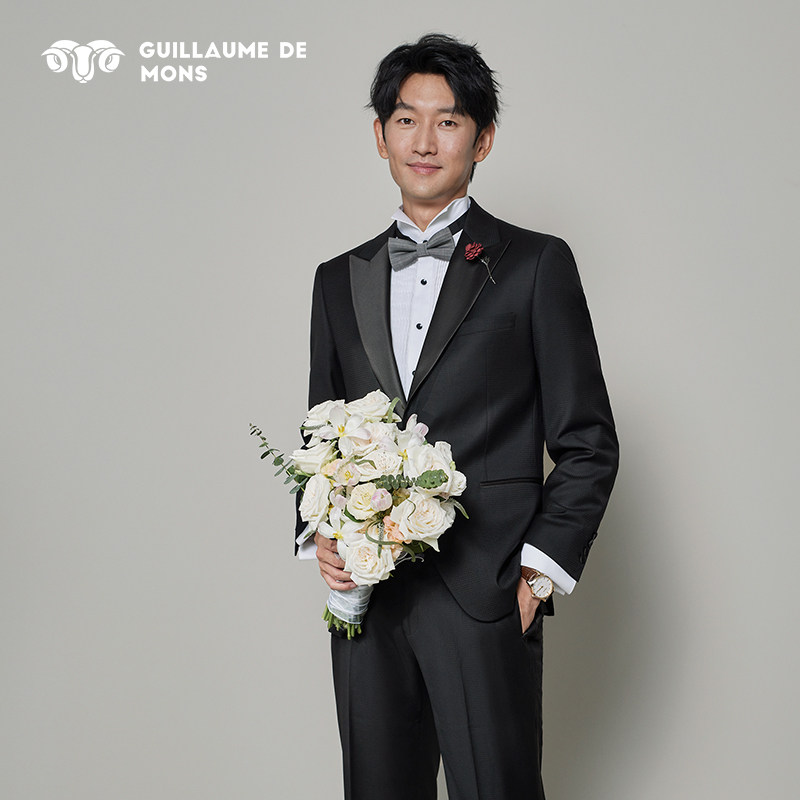 澳嘉男士结婚西服套装戗驳领新郎婚礼服商务正装羊毛塔士多西装男,淘宝优惠券,粉丝福利购,淘宝优惠卷