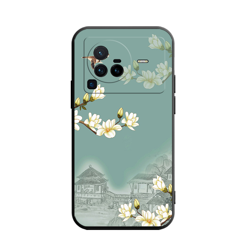 适用于vivoX80pro手机壳V2185A事事顺心vo x80pro插画vovo硅胶vio x80pro软胶v2l85a中国风vlv0简约x80pr0潮 - 图3