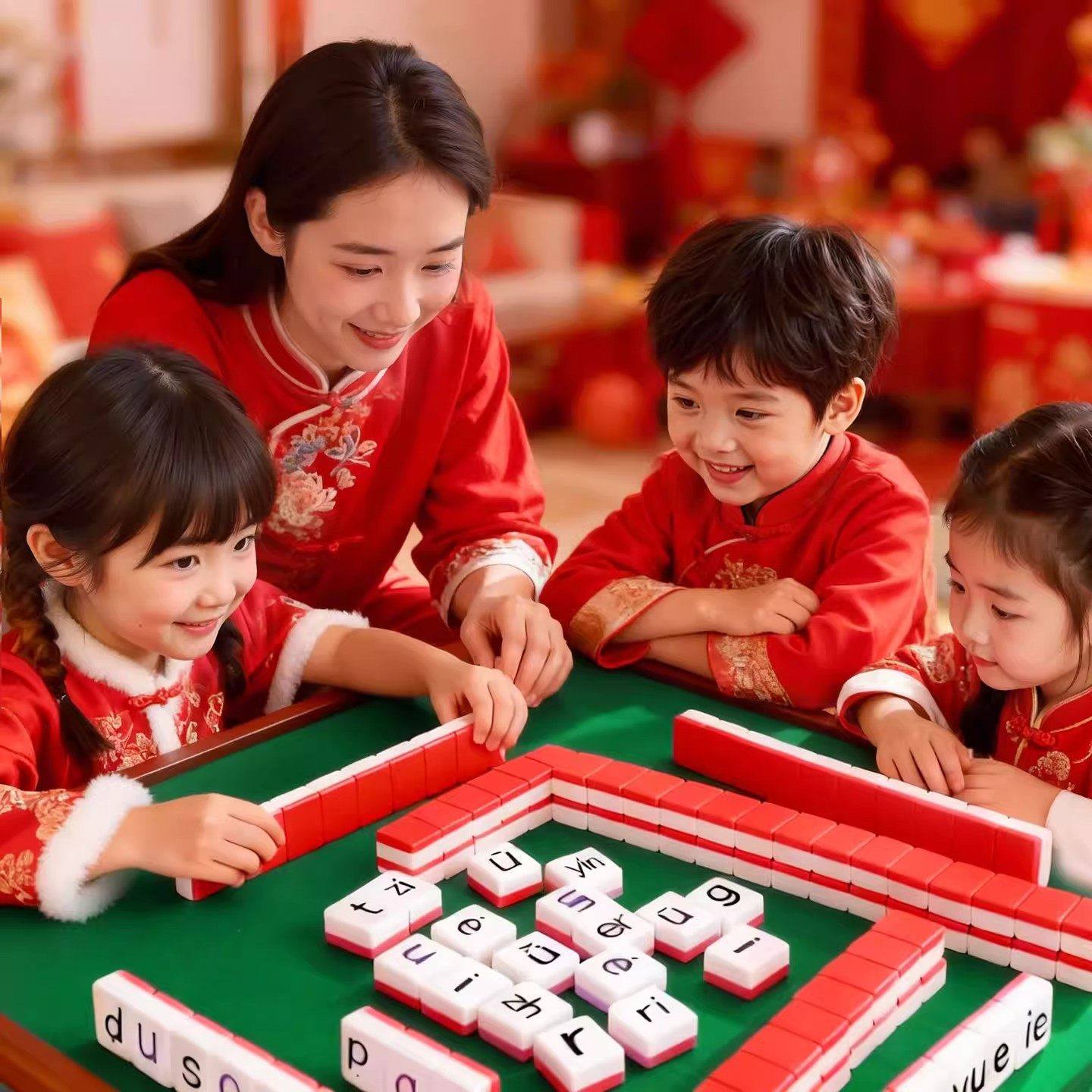 拼音麻将儿童幼儿园一年级汉语启蒙益智玩具趣味学习拼读字母新年,淘宝优惠券,粉丝福利购,淘宝优惠卷