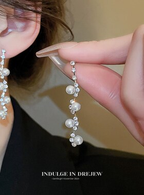 银色珍珠项链女轻奢小众高级感锁骨链2024新款爆款气质颈链配饰