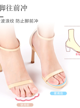 硅胶前掌垫女士凉鞋防滑垫防痛加厚半垫半码垫高跟鞋鞋垫前脚掌垫