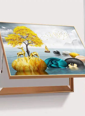 现代轻奢电表箱装饰画免打孔电箱艺术简约挂画T遮挡总开关电闸箱