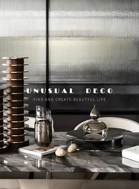 UNUSUAL 轻奢木质金属烛台创意扁豆果盘样板间民宿酒店拼接摆件