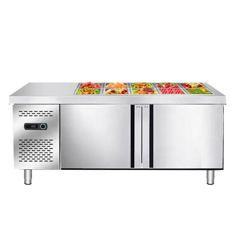 开槽沙拉台商用保鲜工作台披萨台撒料小菜冰箱水果捞展示柜喷雾,淘宝优惠券,粉丝福利购,淘宝优惠卷