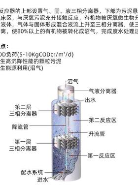 UASB反应器有机浓度废水处理设备食品加工养殖污水厌氧塔