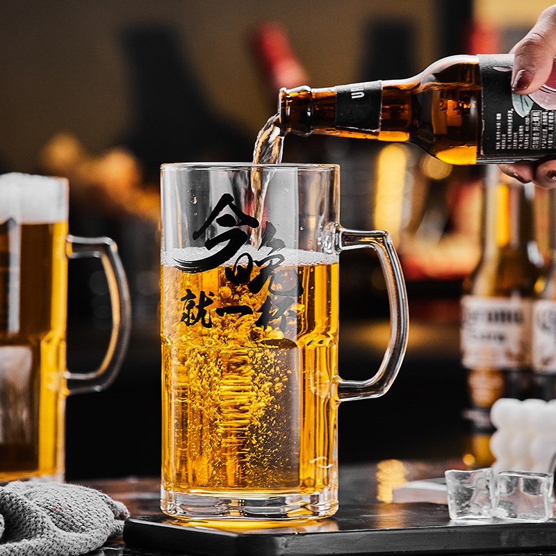 扎啤杯1000毫升大容量超大酒y杯文案啤酒杯网红创意英雄杯定制log - 图2