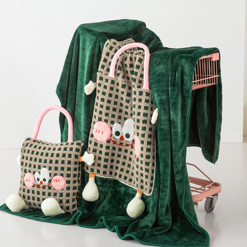 新款抱枕毯子二合一车载靠垫枕头被可爱办公室沙发午睡空调被加厚 - 图0