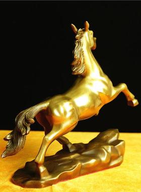铜马摆件风水招财马到成功纯铜家居客厅办公室装饰工艺礼品摆饰大