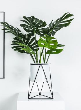 创意北欧风几何花盆花篮摆件家居阳台落地花架窗台小摆设软装饰品