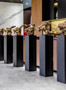 国风十二生肖兽首鼠牛虎兔龙蛇马羊猴鸡狗猪动物头艺术摆件工艺品