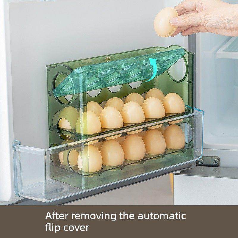 鸡蛋收纳盒冰箱用侧门收纳架子专用装存放蛋托整理神器可翻转内侧,淘宝优惠券,粉丝福利购,淘宝优惠卷
