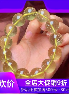 天然利比亚黄金陨石手链 大颗粒男女款单圈圆珠手串 尺寸18.6毫米