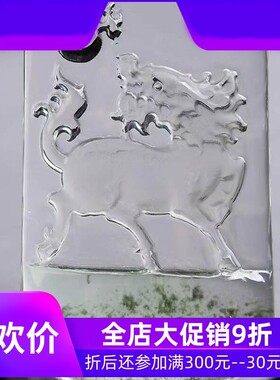 天然原矿巴西绿幽灵聚宝盆无事牌俏色手工雕刻麒麟吊坠项链净体即