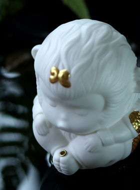 创意精品陶瓷齐天孙禅意鱼缸F造景小猴子中式装饰摆件