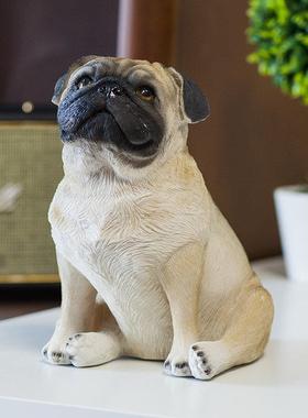 家居饰品创意欧式客厅装饰品摆件仿真狗玄关酒柜电视柜工艺品摆设