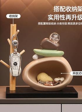 石来运转摆件入户门口放钥匙收纳玄关鞋柜装饰品搬家乔迁新居礼物