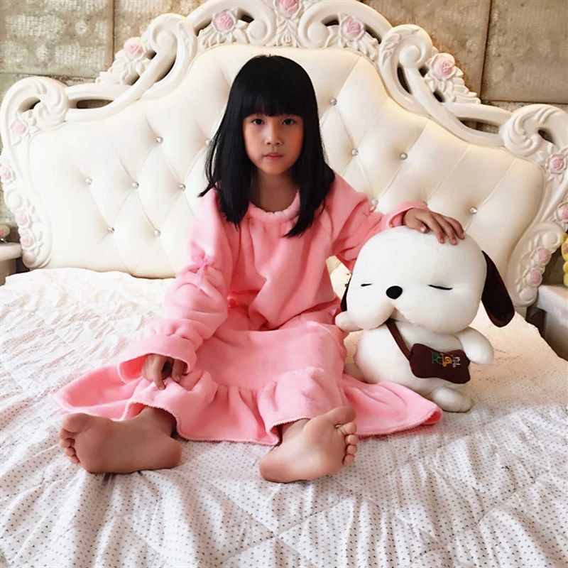 秋冬女童加厚保暖女士珊瑚法兰绒双面绒亲子母女宫廷公主睡裙睡衣,淘宝优惠券,粉丝福利购,淘宝优惠卷