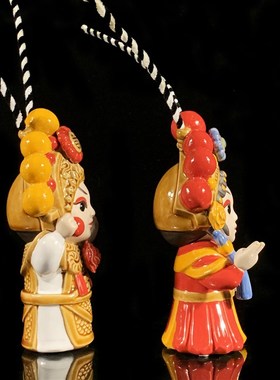 石湾公仔陶瓷粤剧摆件家居装饰客厅玄关中式粤韵风华摆设生日礼物