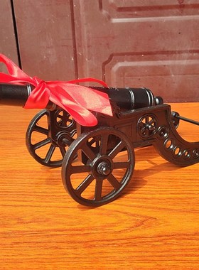 铸铁大炮模型中式摆件红衣炮户外创意落地饰品仿古大铁炮长85厘米