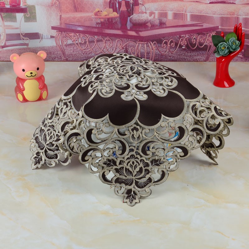 布艺家用电器套白色多款镂空布台灯盖巾防尘电饭锅绣花盖巾多用罩 - 图0