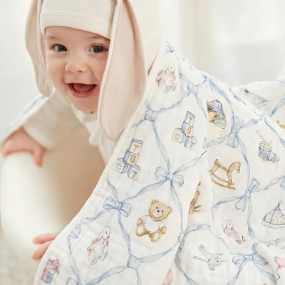 超软/TugTug婴儿纱布浴巾纯棉A类