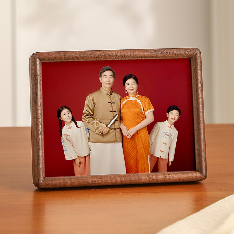 全家福实木相框洗照片字画书法装裱画框8寸10寸a4高级感摆台挂墙,淘宝优惠券,粉丝福利购,淘宝优惠卷