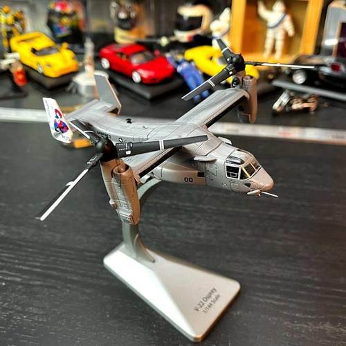 1：144比例合金飞机V-22鱼鹰式倾转旋翼机成品金属模型直升机摆件 - 图2