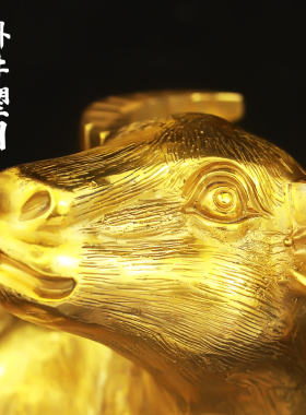 纯铜卧牛摆件铜牛招財生肖牛財运牛铜水牛客厅家居酒柜装饰品店铺