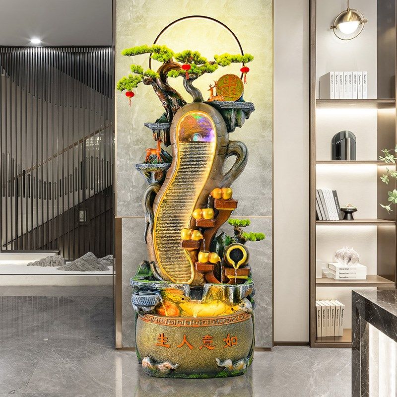 客厅假山水幕墙流水落地循环水景喷泉公司办公室招财造景装饰,淘宝优惠券,粉丝福利购,淘宝优惠卷