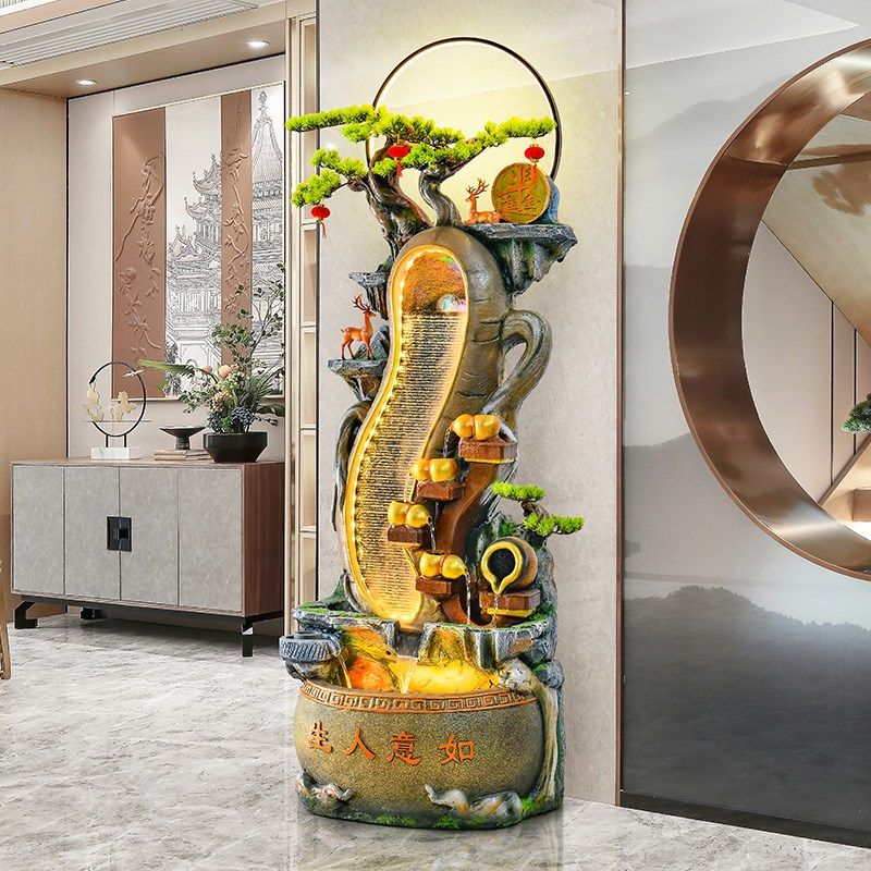 客厅假山水幕墙流水落地循环水景喷泉公司办公室招财造景装饰,淘宝优惠券,粉丝福利购,淘宝优惠卷