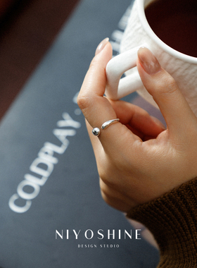 交叉水滴开口戒指女小众设计尾戒