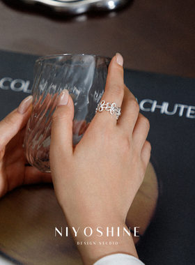 镂空花朵戒指女小众设计轻奢气质