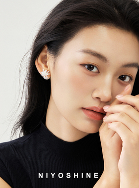 前后双面烟花珍珠耳钉女新款小众