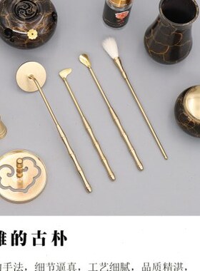 纯铜香道套装入门香篆用具沉檀香粉打篆香薰炉熏香印古法手工制作
