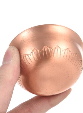 家居手工紫铜光面供碗佛前供奉圣水杯酒I柜装饰金属泡茶茶碗供水