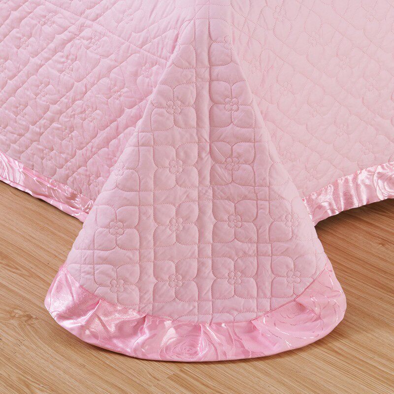 四件套床盖夹棉贡缎提花豪华大红婚庆床品套件1.8M床加厚绗缝,淘宝优惠券,粉丝福利购,淘宝优惠卷