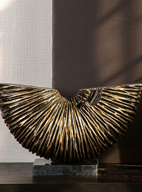 现代简约家居几何半圆形抽象雕塑摆件样板房售楼处玄关书房装饰品